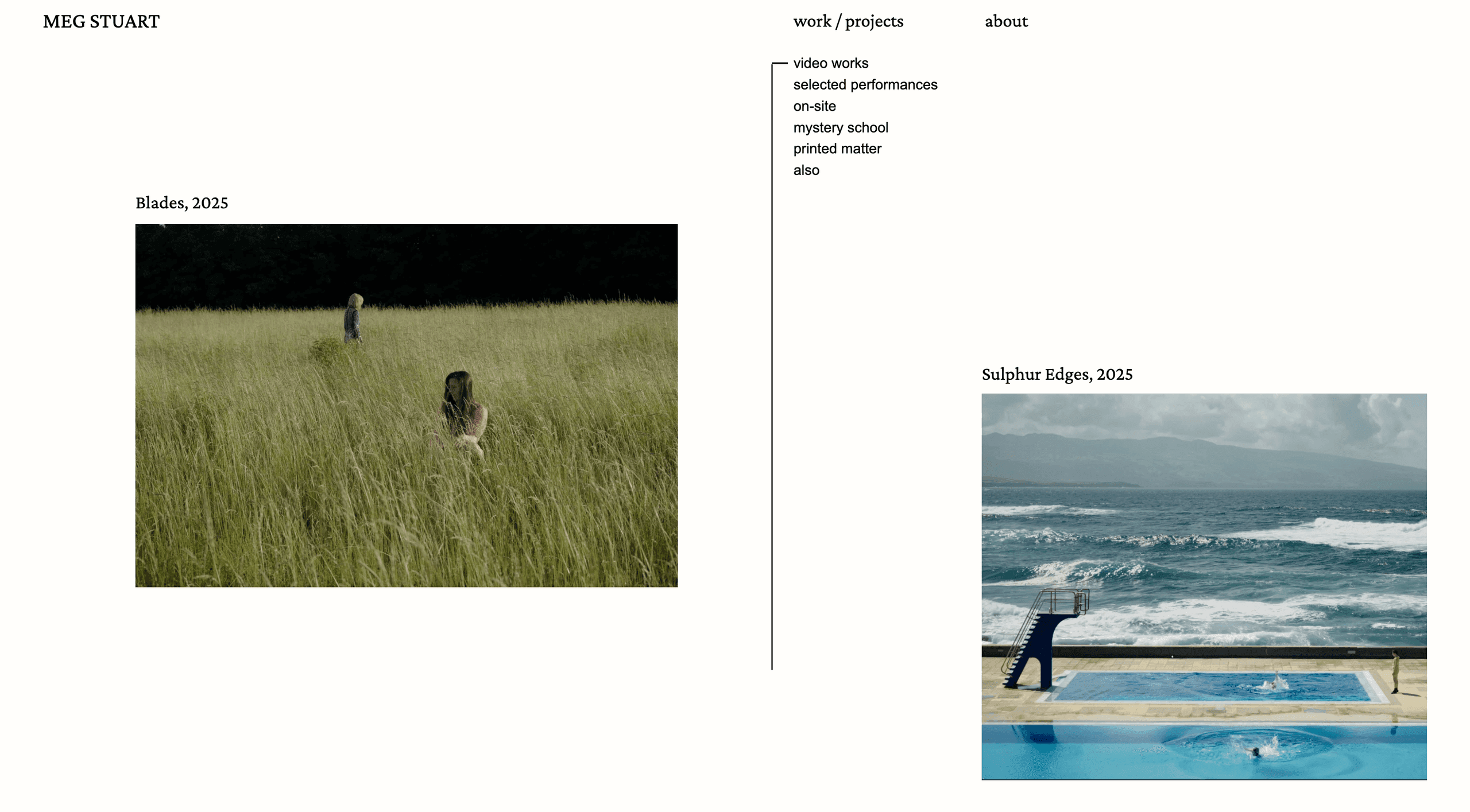meg-stuart.com, a choreographer's archive, another page